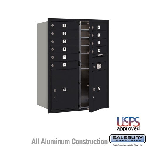 4C Horizontal Mailbox with 10 Doors and 2 Parcel Lockers