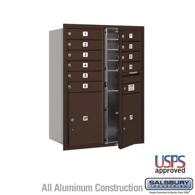 4C Horizontal Mailbox with 10 Doors and 2 Parcel Lockers