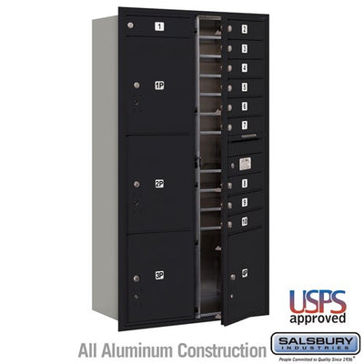 4C Horizontal Mailbox with 10 Doors and 4 Parcel Lockers