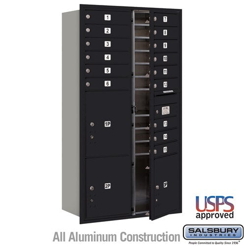 4C Horizontal Mailbox with 15 Doors and 3 Parcel Lockers