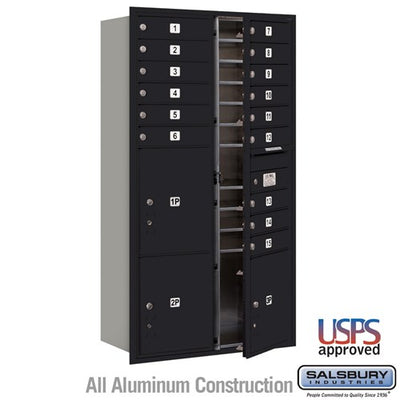 4C Horizontal Mailbox with 15 Doors and 3 Parcel Lockers