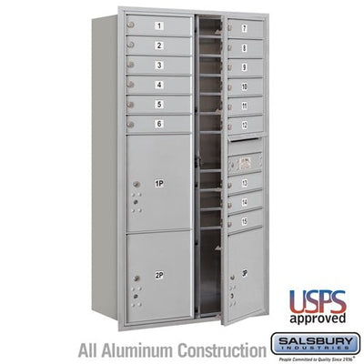 4C Horizontal Mailbox with 15 Doors and 3 Parcel Lockers