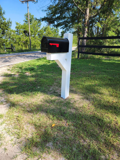 Pressure Treated post (painted) w/ Large steel Mailbox
