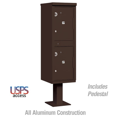 Salsbury Outdoor Parcel Locker with 2 Compartments in Sandstone with USPS Access – Type I