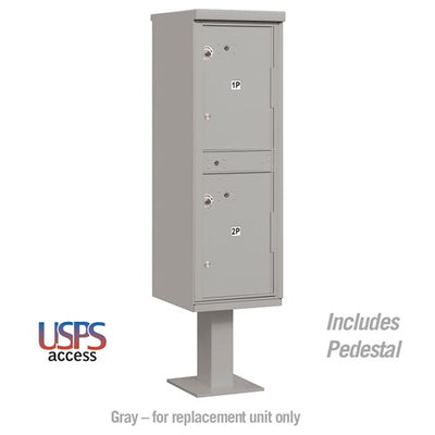 Salsbury Outdoor Parcel Locker with 2 Compartments in Sandstone with USPS Access – Type I