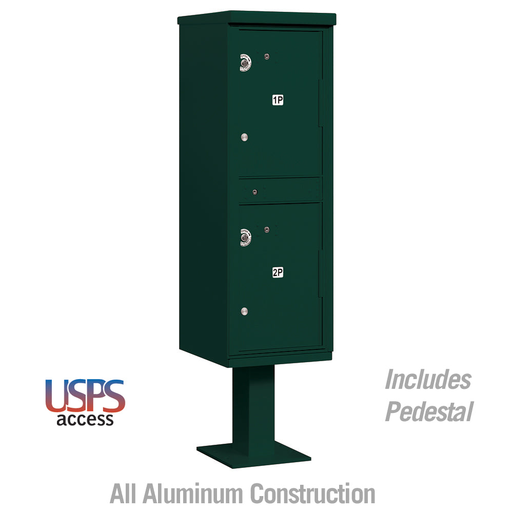 Salsbury Outdoor Parcel Locker with 2 Compartments in Sandstone with USPS Access – Type I