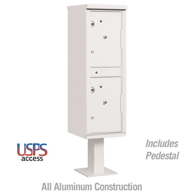Salsbury Outdoor Parcel Locker with 2 Compartments in Sandstone with USPS Access – Type I