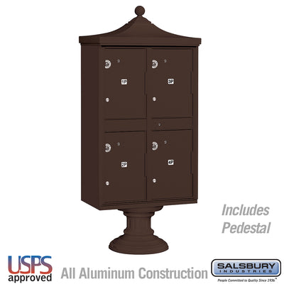 Decorative Outdoor Parcel Locker with 4 Compartments