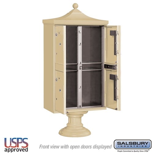 Decorative Outdoor Parcel Locker with 4 Compartments