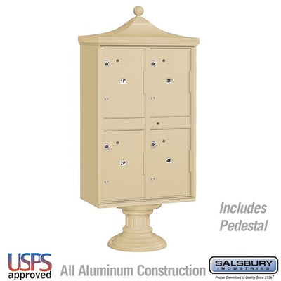 Decorative Outdoor Parcel Locker with 4 Compartments