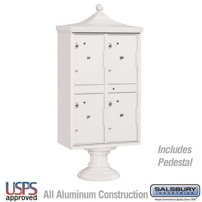 Decorative Outdoor Parcel Locker with 4 Compartments