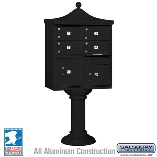 Decorative 4 Door / 2 Parcel Cluster Box Unit