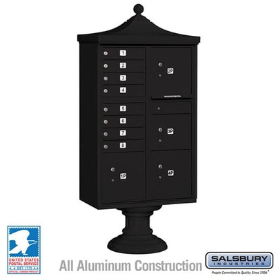 Decorative 8 Door Cluster Box Unit w/ 8 Doors and 4 Parcel Lockers