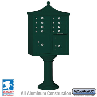 Decorative Cluster Box Unit with 8 Doors and 2 Parcel Lockers