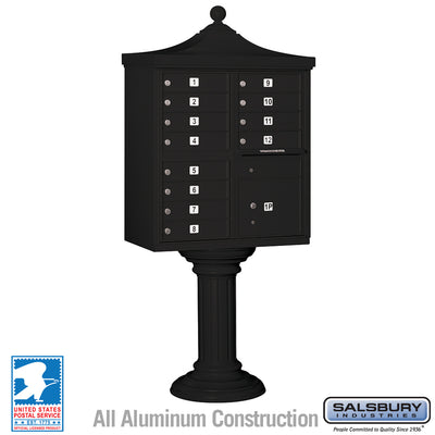 Decorative Cluster Box Unit with 12 Doors and 1 Parcel