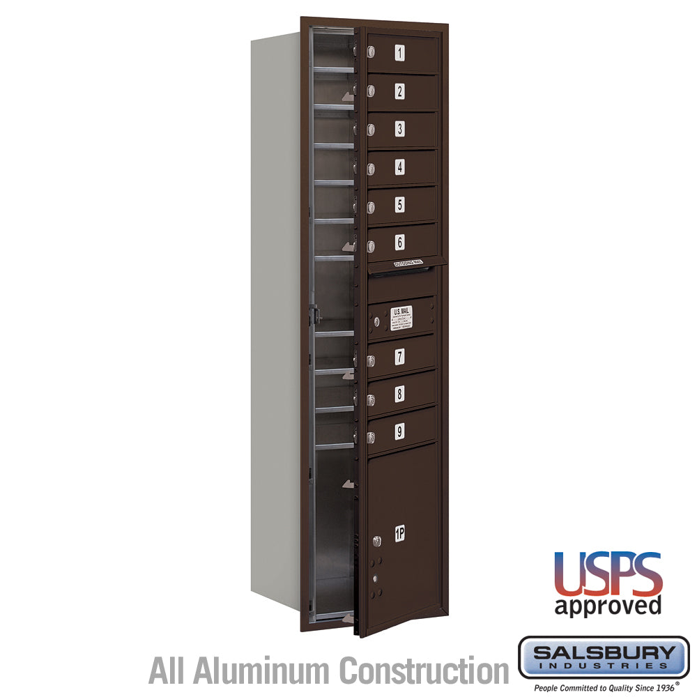 4C Horizontal Mailbox with 9 Doors and 1 Parcel Locker