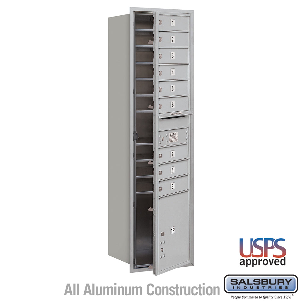 4C Horizontal Mailbox with 9 Doors and 1 Parcel Locker