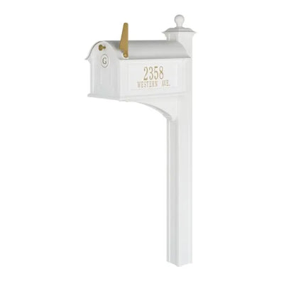 Balmoral Mailbox Side Plaques, Monogram & Post Package