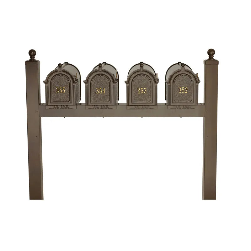 Multi Mailbox Quad Package - Black