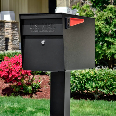Mail Boss Package Master Locking Mailbox w/ Post