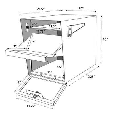 Mail Boss Package Master Locking Mailbox w/ Post