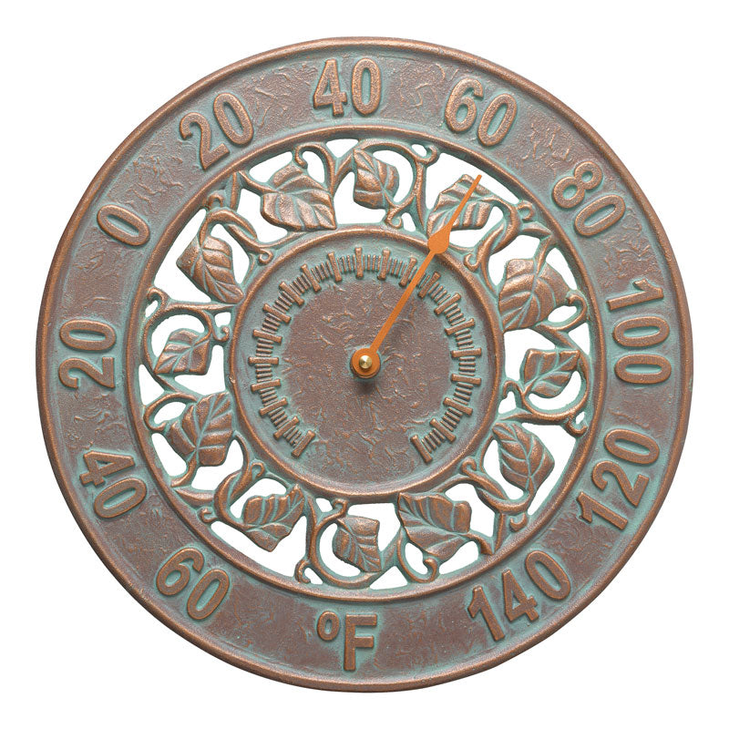Ivy Silhouette Thermometer - Copper Vedigris