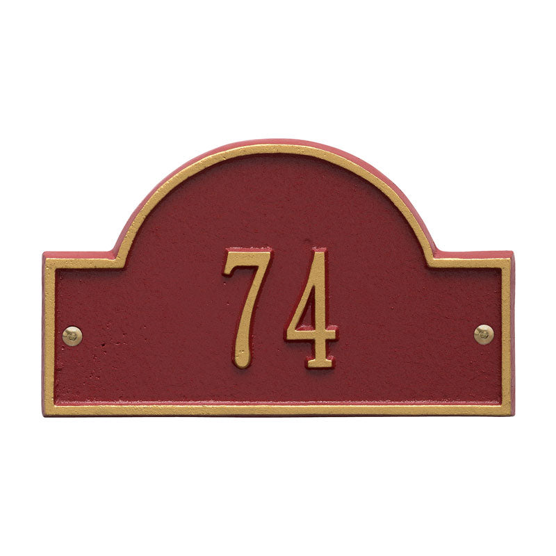Arch Marker - Petite Wall - One Line - Red/Gold