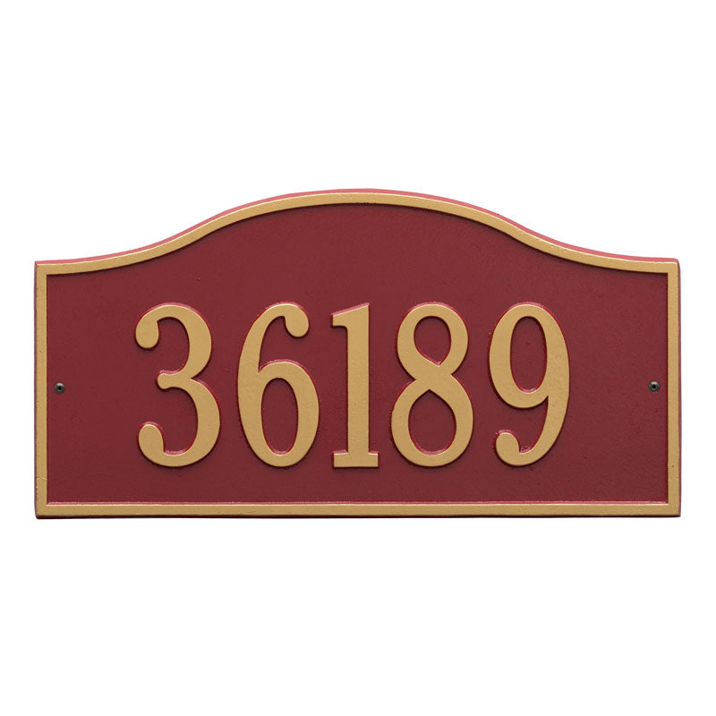 Rolling Hills Plaques - Grand Wall - One Line - Red/Gold