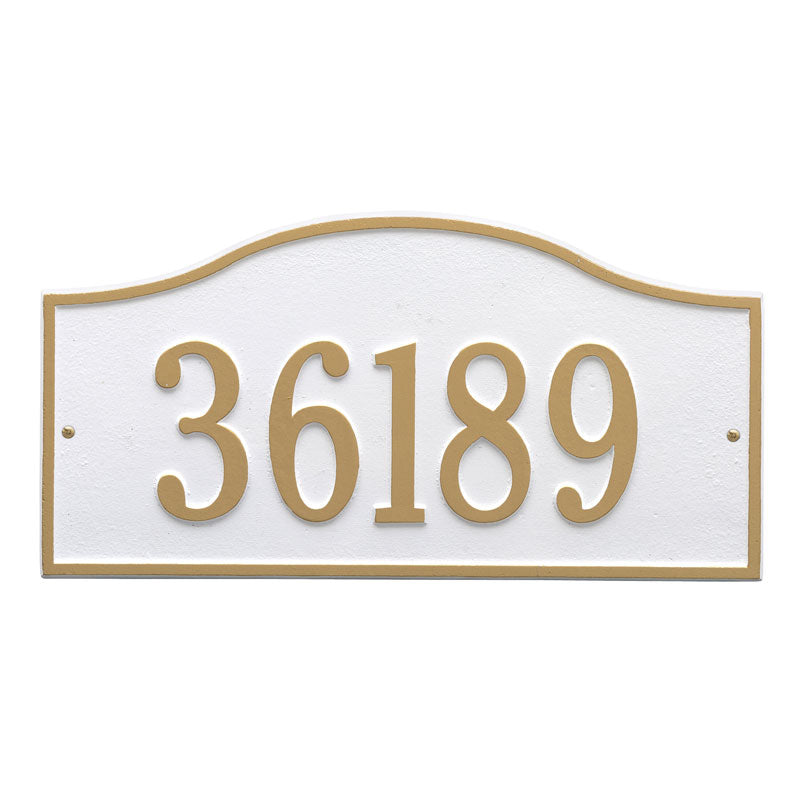 Rolling Hills Plaques - Grand Wall - One Line - White/Gold