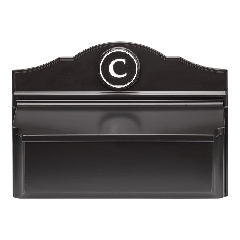 Colonial Wall Mailbox Package #3 (Mailbox & Monogram) - Black/White