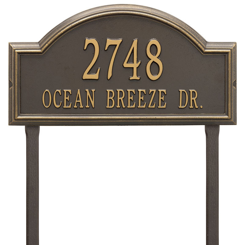 Providence Arch - Estate Lawn - Two Line - Bronze/Gold