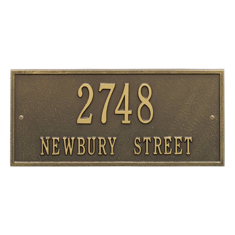 Hartford - Standard Wall - Two Line - Antique Brass