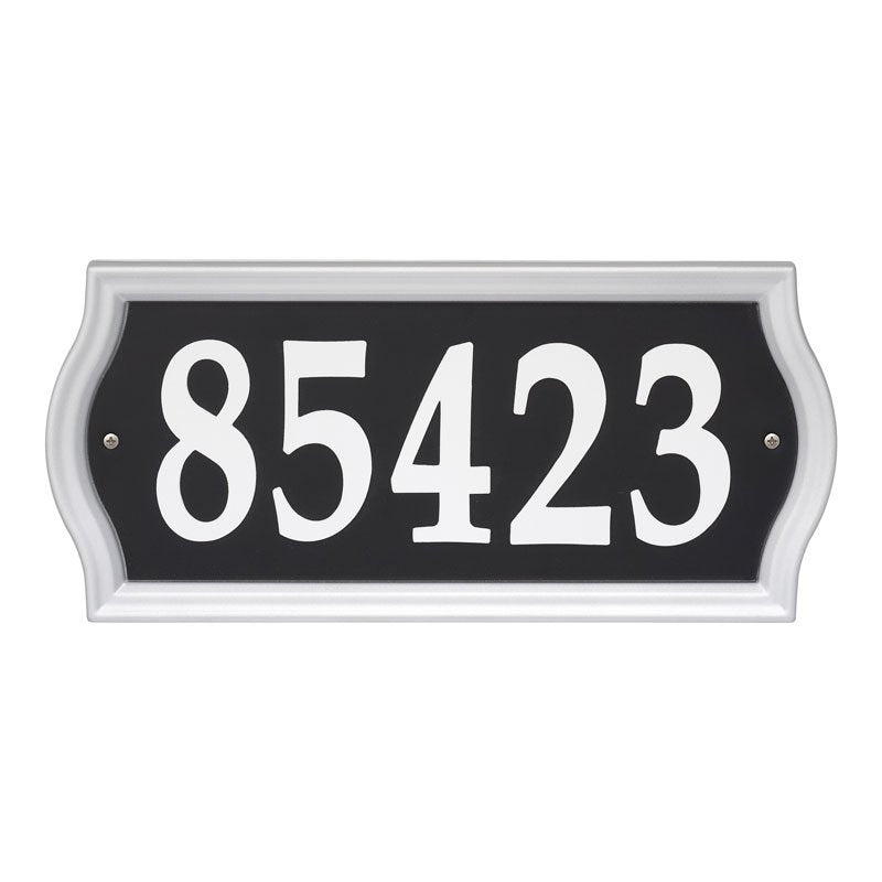 Nite Bright Ashland Reflective Address Numbers Sign - Black/Silver
