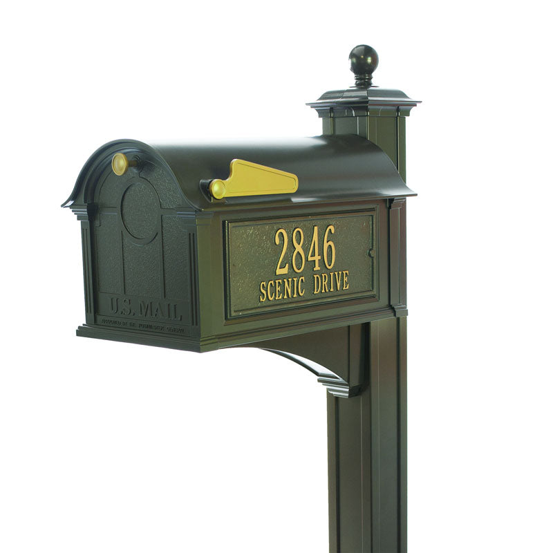 Balmoral Mailbox Side Plaques, Post Package - Bronze