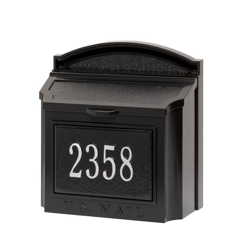 Wall Mailbox Package - Black/Silver