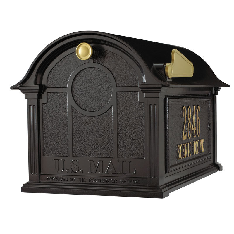 Balmoral Mailbox Side Plaques Package - Black