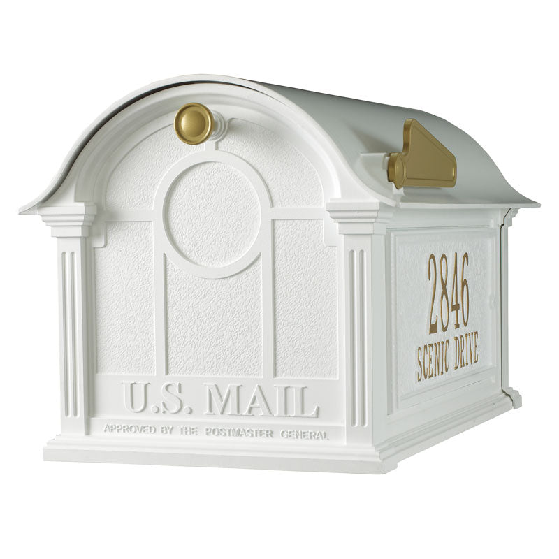Balmoral Mailbox Side Plaques Package - White