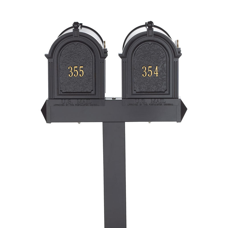 Multi Mailbox Dual Capitol Package - Black