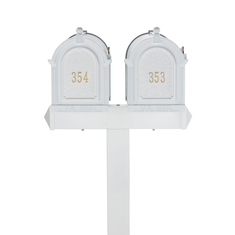 Multi Mailbox Dual Capitol Package - White