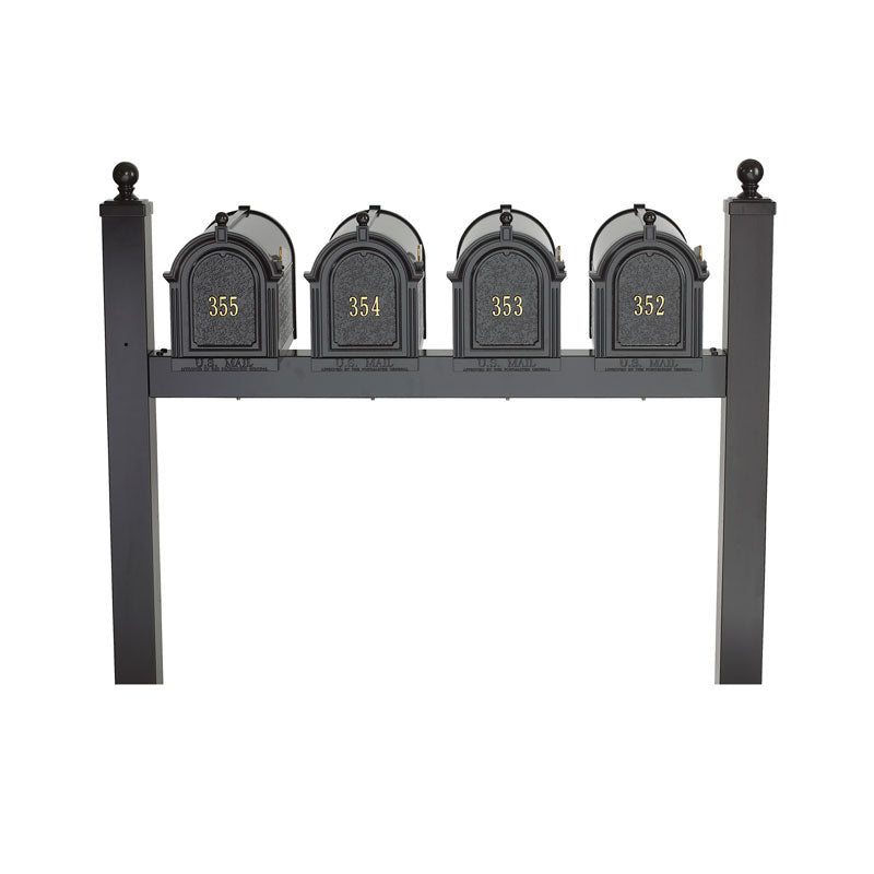 Multi Mailbox Quad Package - Black