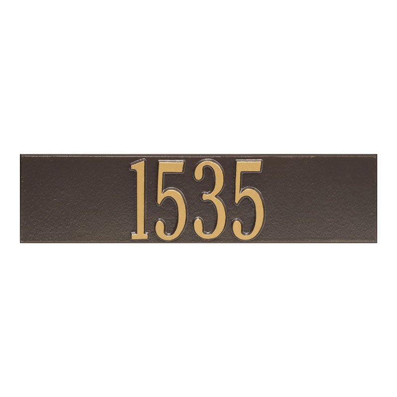 Colonial Wall Mailbox Plaque - Bronze/Gold