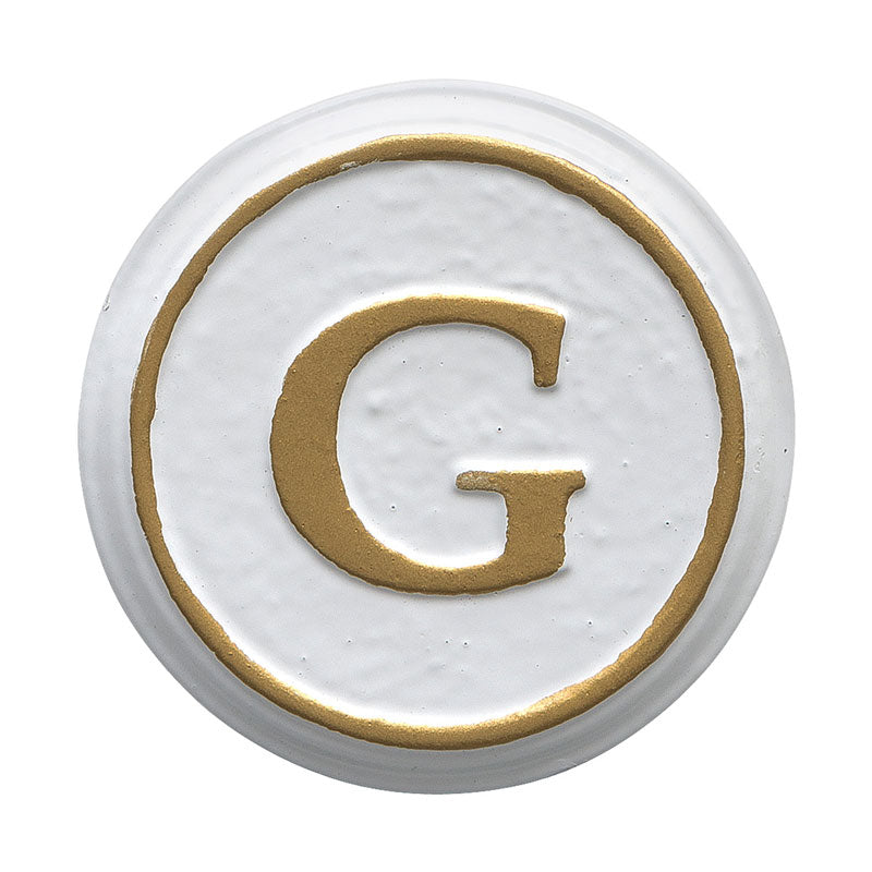 Balmoral Personalized Monogram - White/Gold