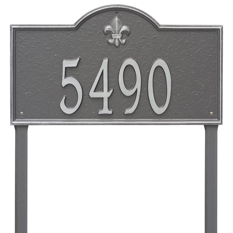 Stonework Arch House Numbers Plaque, Standard Wall 1-line