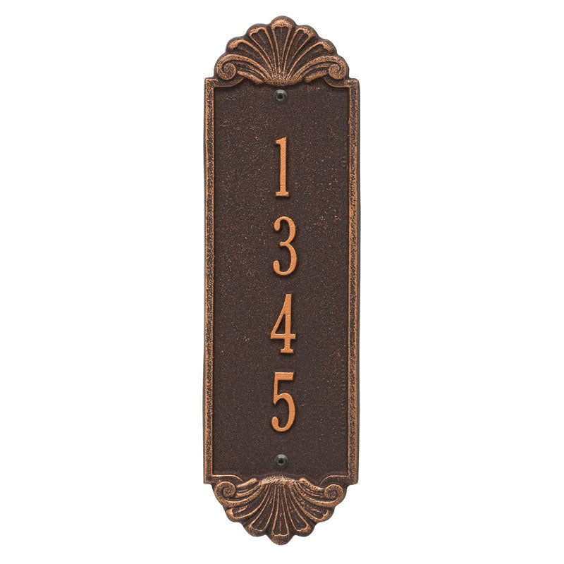 Personalized Shell Vertical 12" Wall Plaque - Oil Rubbed Bronze