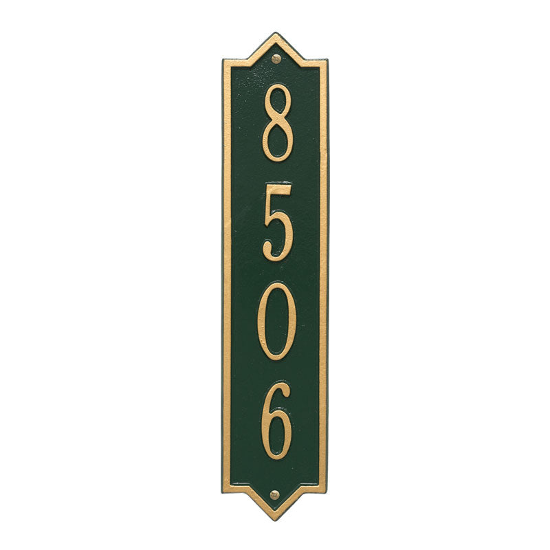 Personalized Norfolk Vertical Wall Plaque - Green/Gold