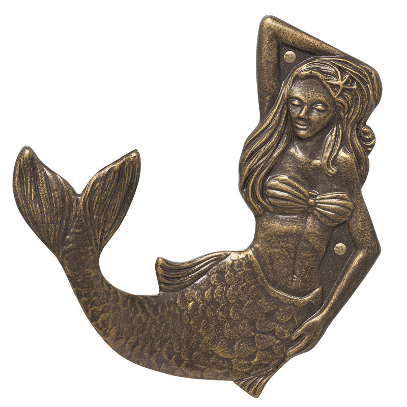 Mermaid Towel Hook (left) - French Bronze