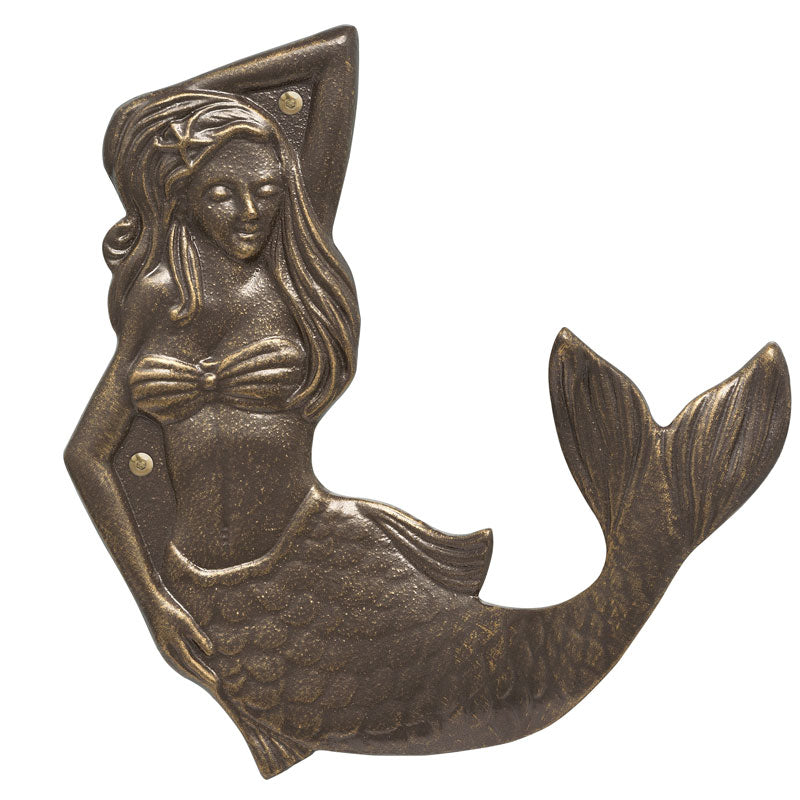 Mermaid Towel Hook (right) - French Bronze