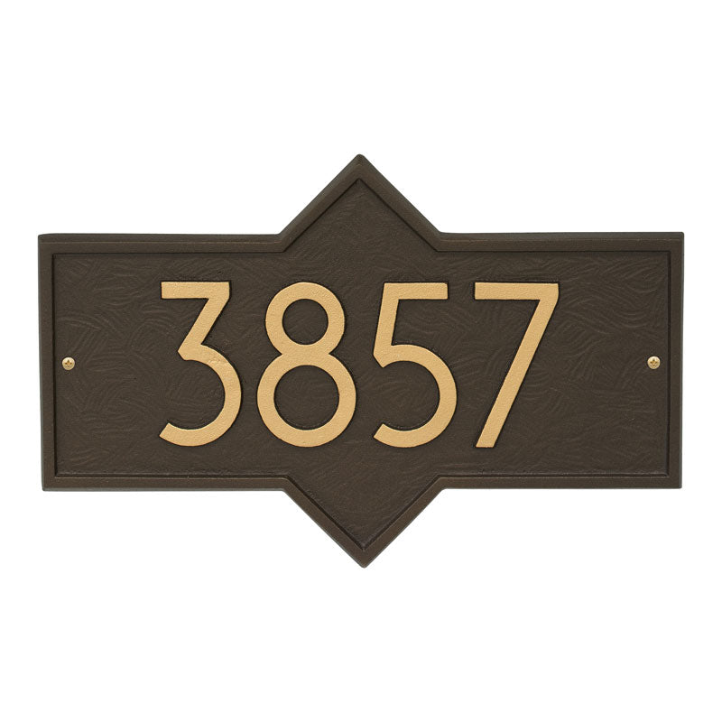 Hampton Modern Personalized Wall Plaque - Aged Bronze