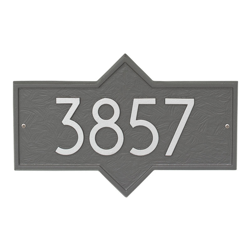 Hampton Modern Personalized Wall Plaque - Pewter/Silver