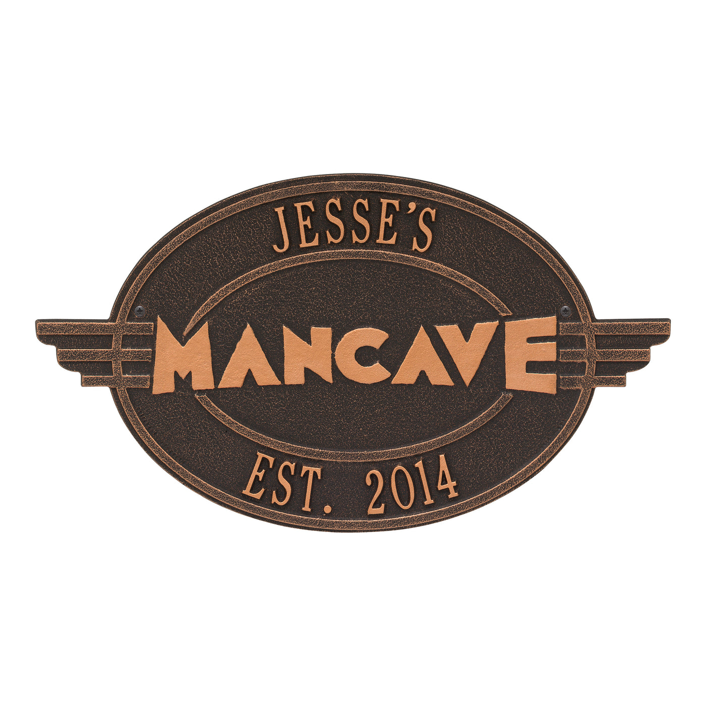 Moderno Man cave Personalized Plaque - Oil Rubbed Bronze